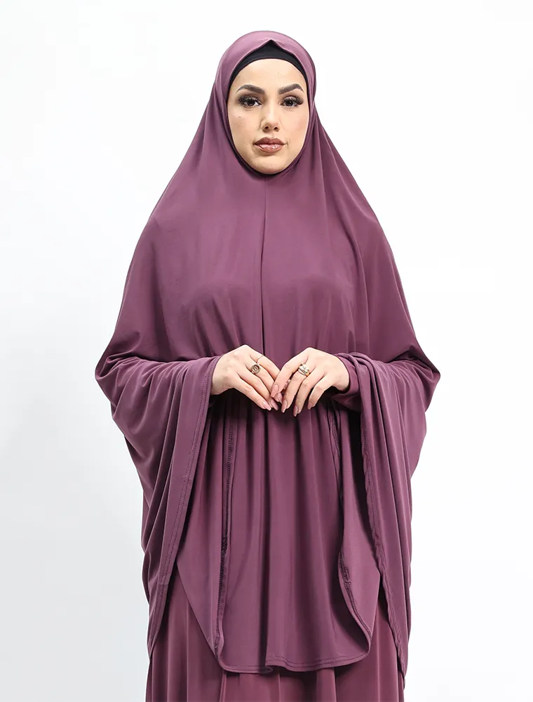 Mauve Plain Jersey Burkah